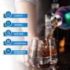 image24oz Cocktail Shaker Bar Set Martini Shaker with BuiltIn Strainer Measuring Jigger Mixing Spoon Professional Stainless Steel Large Bartender Drink Shaker Margarita alcohol MixerRose GoldRainbow
