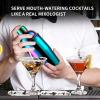 image24oz Cocktail Shaker Bar Set Martini Shaker with BuiltIn Strainer Measuring Jigger Mixing Spoon Professional Stainless Steel Large Bartender Drink Shaker Margarita alcohol MixerRose GoldRainbow