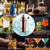 image24oz Cocktail Shaker Bar Set Martini Shaker with BuiltIn Strainer Measuring Jigger Mixing Spoon Professional Stainless Steel Large Bartender Drink Shaker Margarita alcohol MixerRose GoldRose Gold