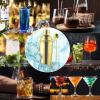 image24oz Cocktail Shaker Bar Set Martini Shaker with BuiltIn Strainer Measuring Jigger Mixing Spoon Professional Stainless Steel Large Bartender Drink Shaker Margarita alcohol MixerRose GoldGold