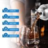 image24oz Cocktail Shaker Bar Set Martini Shaker with BuiltIn Strainer Measuring Jigger Mixing Spoon Professional Stainless Steel Large Bartender Drink Shaker Margarita alcohol MixerRose GoldSilver