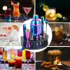 imageBartender Kit with Stand 12Piece Bar Set  24oz Cocktail Shaker Set for Drink Mixing Martini Shaker Set with Bar Tools Recipes Booklet  Fun Housewarming Gift RainbowRainbow