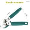 imageCan Opener Manual Handheld Strong Heavy Duty Stainless Steel Can Opener Comfortable Handle Sharp Blade Smooth Edge Can Openers with Multifunctional Bottle OpenerAqua Sky