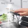 imageCan Opener Manual Handheld Strong Heavy Duty Stainless Steel Can Opener Comfortable Handle Sharp Blade Smooth Edge Can Openers with Multifunctional Bottle OpenerBlack