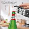 imageCan Opener Manual Handheld Strong Heavy Duty Stainless Steel Can Opener Comfortable Handle Sharp Blade Smooth Edge Can Openers with Multifunctional Bottle OpenerGray