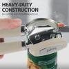imageCan Opener Manual Heavy Duty Handheld Strong Can Opener with Soft Touch Handle Sharp Blade Smooth Edge Can Openers with Multifunctional Bottle Opener BlackBeige