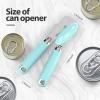 imageCan Opener Manual Heavy Duty Stainless Steel Smooth Edge Can Openers With Soft Touch Handle Oversized Handheld Easy Turn Knob MultiFunction Bottle Opener BlackAqua Sky