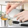 imageCan Opener Manual Heavy Duty Stainless Steel Smooth Edge Can Openers With Soft Touch Handle Oversized Handheld Easy Turn Knob MultiFunction Bottle Opener BlackBlack