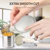 imageCan Opener Manual Heavy Duty Stainless Steel Smooth Edge Can Openers With Soft Touch Handle Oversized Handheld Easy Turn Knob MultiFunction Bottle Opener BlackBeige