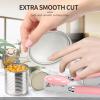 imageCan Opener Manual Heavy Duty Stainless Steel Smooth Edge Can Openers With Soft Touch Handle Oversized Handheld Easy Turn Knob MultiFunction Bottle Opener BlackPink