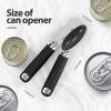 imageCan Opener Manual Heavy Duty Stainless Steel Smooth Edge Can Openers With Soft Touch Handle Oversized Handheld Easy Turn Knob MultiFunction Bottle Opener BlackBlack