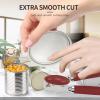 imageCan Opener Manual Heavy Duty Stainless Steel Smooth Edge Can Openers With Soft Touch Handle Oversized Handheld Easy Turn Knob MultiFunction Bottle Opener BlackRed