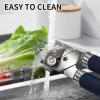 imageCan Opener Manual with Magnet Stainless Steel Handheld Heavy Duty Can Opener Sharp Blade Smooth Edge Comfortable Handle Can Openers with Multifunctional Bottle OpenerBlue