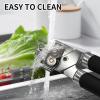 imageCan Opener Manual with Magnet Stainless Steel Handheld Heavy Duty Can Opener Sharp Blade Smooth Edge Comfortable Handle Can Openers with Multifunctional Bottle OpenerBlack
