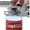 imageCan Opener Manual with Magnet Stainless Steel Handheld Heavy Duty Can Opener Sharp Blade Smooth Edge Comfortable Handle Can Openers with Multifunctional Bottle OpenerPink