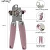 imageCan Opener Manual with Magnet Stainless Steel Handheld Heavy Duty Can Opener Sharp Blade Smooth Edge Comfortable Handle Can Openers with Multifunctional Bottle OpenerPink