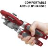 imageCan Opener Manual with Magnet Stainless Steel Handheld Heavy Duty Can Opener Sharp Blade Smooth Edge Comfortable Handle Can Openers with Multifunctional Bottle OpenerRed