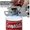 imageCan Opener Manual with Magnet Stainless Steel Handheld Heavy Duty Can Opener Sharp Blade Smooth Edge Comfortable Handle Can Openers with Multifunctional Bottle OpenerRed