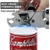 imageCan Opener Manual with Magnet Stainless Steel Handheld Heavy Duty Can Opener Sharp Blade Smooth Edge Comfortable Handle Can Openers with Multifunctional Bottle OpenerBlack