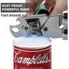 imageCan Opener Manual with Magnet Stainless Steel Handheld Heavy Duty Can Opener Sharp Blade Smooth Edge Comfortable Handle Can Openers with Multifunctional Bottle OpenerAqua Sky