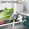 imageCan Opener Manual with Magnet Stainless Steel Handheld Heavy Duty Can Opener Sharp Blade Smooth Edge Comfortable Handle Can Openers with Multifunctional Bottle OpenerAqua Sky