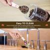 imageStainless steel coffee scoop 2piece set 1 tbsp 2 tbsp durable Tablespoon ergonomic measuring spoon Suitable for small and large jarsshorthandled spoon coloredShort
