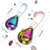 imageStainless steel coffee scoop 2piece set 1 tbsp 2 tbsp durable Tablespoon ergonomic measuring spoon Suitable for small and large jarsshorthandled spoon coloredShort