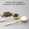imageStainless steel coffee scoop 2piece set 1 tbsp 2 tbsp durable Tablespoon ergonomic measuring spoon Suitable for small and large jarsshorthandled spoon GoldLong