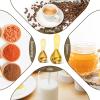 imageStainless steel coffee scoop 2piece set 1 tbsp 2 tbsp durable Tablespoon ergonomic measuring spoon Suitable for small and large jarsshorthandled spoon GoldShort
