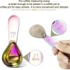 imageStainless steel coffee scoop 2piece set 1 tbsp 2 tbsp durable Tablespoon ergonomic measuring spoon Suitable for small and large jarsshorthandled spoon coloredShort