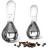 imagePremium Coffee Scoop Set Set of 2 Metal Stainless Steel Long Handle Coffee Scoop Measuring Coffee Spoons Contains 1 Tablespoon 15 ml and 2 Tablespoons 30 ml SpoonSilverSilver