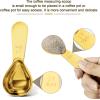 imagePremium Coffee Scoop Set Set of 2 Metal Stainless Steel Long Handle Coffee Scoop Measuring Coffee Spoons Contains 1 Tablespoon 15 ml and 2 Tablespoons 30 ml SpoonSilverGold