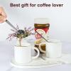 imagePremium Coffee Scoop Set Set of 2 Metal Stainless Steel Long Handle Coffee Scoop Measuring Coffee Spoons Contains 1 Tablespoon 15 ml and 2 Tablespoons 30 ml SpoonSilverBlack