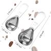 imagePremium Coffee Scoop Set Set of 2 Metal Stainless Steel Long Handle Coffee Scoop Measuring Coffee Spoons Contains 1 Tablespoon 15 ml and 2 Tablespoons 30 ml SpoonSilverGray Silver