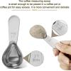 imagePremium Coffee Scoop Set Set of 2 Metal Stainless Steel Long Handle Coffee Scoop Measuring Coffee Spoons Contains 1 Tablespoon 15 ml and 2 Tablespoons 30 ml SpoonSilverGray Silver