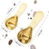 imagePremium Coffee Scoop Set Set of 2 Metal Stainless Steel Long Handle Coffee Scoop Measuring Coffee Spoons Contains 1 Tablespoon 15 ml and 2 Tablespoons 30 ml SpoonBlackGold