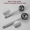 imagePremium Coffee Scoop Set Set of 2 Metal Stainless Steel Long Handle Coffee Scoop Measuring Coffee Spoons Contains 1 Tablespoon 15 ml and 2 Tablespoons 30 ml SpoonBlackBlack