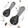 imagePremium Coffee Scoop Set Set of 2 Metal Stainless Steel Long Handle Coffee Scoop Measuring Coffee Spoons Contains 1 Tablespoon 15 ml and 2 Tablespoons 30 ml SpoonBlackBlack