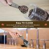imagePremium Coffee Scoop Set Set of 2 Metal Stainless Steel Long Handle Coffee Scoop Measuring Coffee Spoons Contains 1 Tablespoon 15 ml and 2 Tablespoons 30 ml SpoonBlackBlack