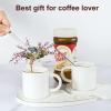 imagePremium Coffee Scoop Set Set of 2 Metal Stainless Steel Long Handle Coffee Scoop Measuring Coffee Spoons Contains 1 Tablespoon 15 ml and 2 Tablespoons 30 ml SpoonBlackGray Silver