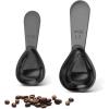 imagePremium Coffee Scoop Set Set of 2 Metal Stainless Steel Long Handle Coffee Scoop Measuring Coffee Spoons Contains 1 Tablespoon 15 ml and 2 Tablespoons 30 ml SpoonBlackBlack