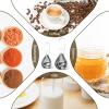 imageStainless steel coffee scoop 2piece set 1 tbsp 2 tbsp durable Tablespoon ergonomic measuring spoon Suitable for small and large jarsshorthandled spoon BlackGray Silver