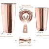 imageBoston Cocktail Shaker Bar Set Weighted Boston Shaker Tins Bartender Kit with 18oz ampamp 28oz Mixed Drink Shaker Hawthorne Strainer Double Measuring Jigger  BlackRose Gold