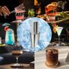 imageBoston Cocktail Shaker Bar Set Weighted Boston Shaker Tins Bartender Kit with 18oz ampamp 28oz Mixed Drink Shaker Hawthorne Strainer Double Measuring Jigger  BlackSilver