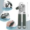 imageCan Opener Manual Heavy Duty Handheld Strong Can Opener with Soft Touch Handle Sharp Blade Smooth Edge Can Openers with Multifunctional Bottle Opener BlueHunter