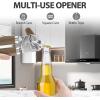 imageCan Opener Manual Heavy Duty Handheld Strong Can Opener with Soft Touch Handle Sharp Blade Smooth Edge Can Openers with Multifunctional Bottle Opener BlueCoffee