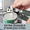 imageCan Opener Manual Heavy Duty Handheld Strong Can Opener with Soft Touch Handle Sharp Blade Smooth Edge Can Openers with Multifunctional Bottle Opener BlueHunter