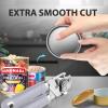 imageCan Opener Manual Heavy Duty Handheld Strong Can Opener with Soft Touch Handle Sharp Blade Smooth Edge Can Openers with Multifunctional Bottle Opener BlueLavender