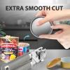 imageCan Opener Manual Heavy Duty Handheld Strong Can Opener with Soft Touch Handle Sharp Blade Smooth Edge Can Openers with Multifunctional Bottle Opener BlueGray